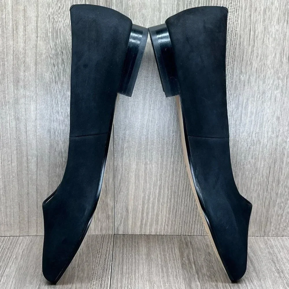 Caslon Shoes Womens Sz 7M Laurel Pointed Toe Water Resistant Flats Leather Black - Picture 8 of 12